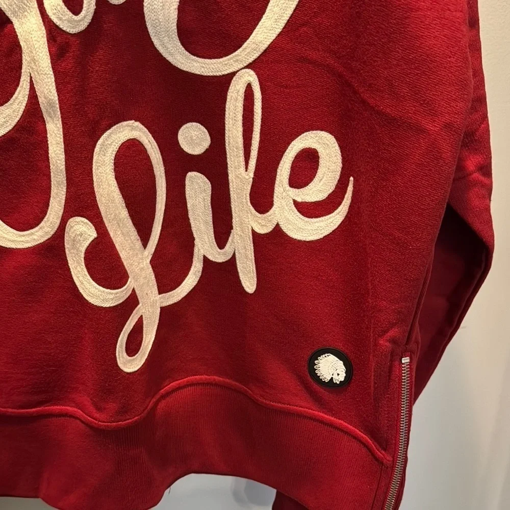 Hustle Gang Life red crew neck Sweatshirt NWT 3XL